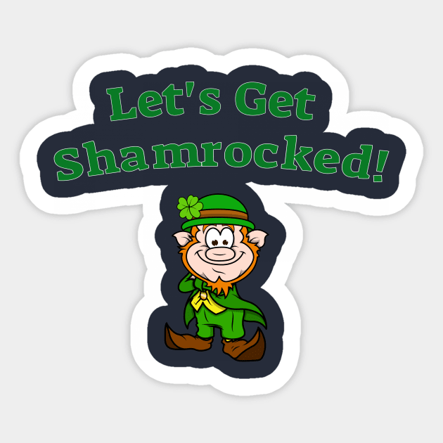 Let's get Shamrocked St Patricks Leprechaun Sticker by Bunnuku